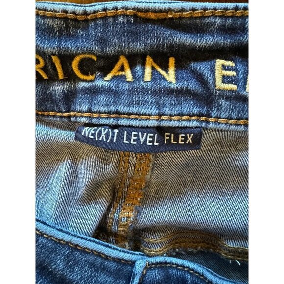 American Eagle Mens‎ Blue Medium Wash Next Level Flex Distressed Jeans 30 x 34 - Picture 9 of 11